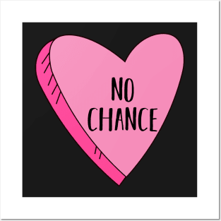 Valentine's Day Candy Heart No Chance Funny Posters and Art